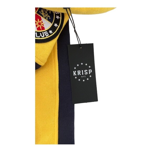 New Krisp NYC Hoodie Size M Jacket USA All Stars Club Men's  Yellow/Blue/Red - Picture 9 of 9
